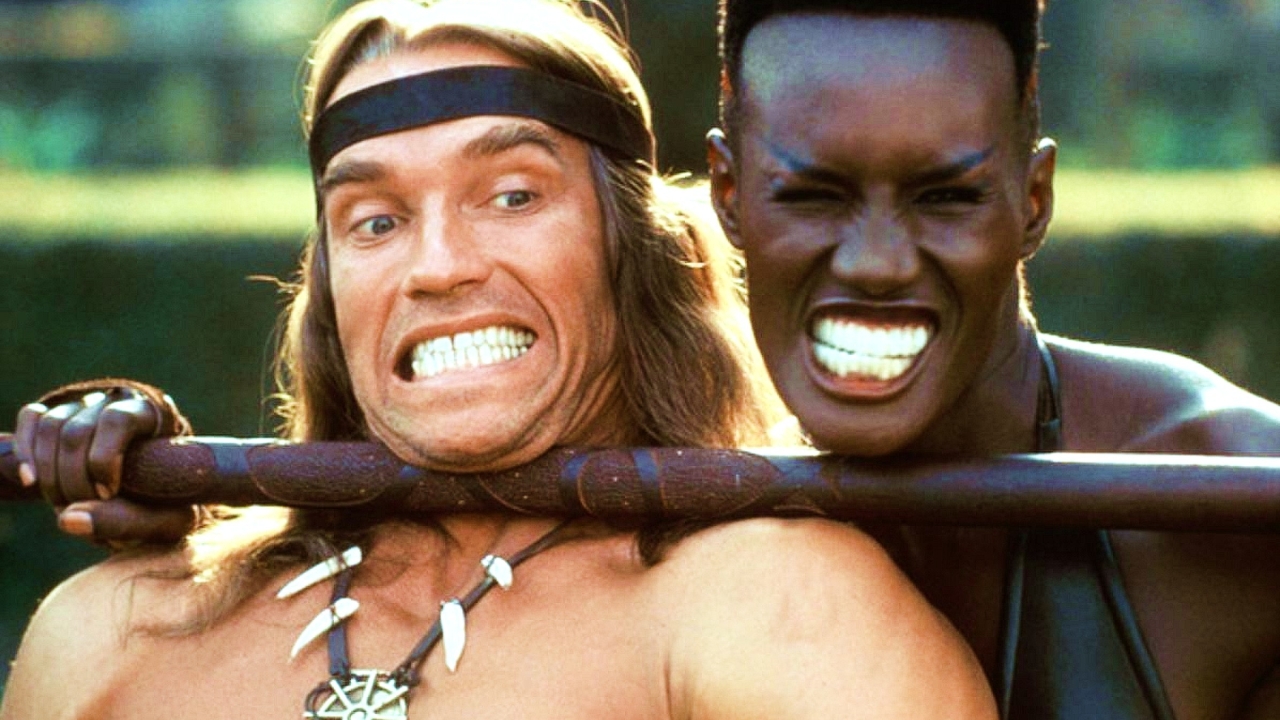 Arnold Schwarzenegger picks up the "Conan" sword again