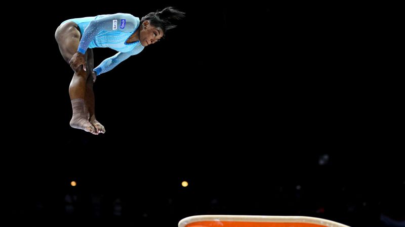 Simone Biles makes history on the opening day of qualifying for the World Artistic Gymnastics Championships