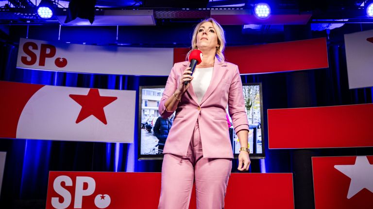 Liliane Marinissen during the results evening (Photo: ANP).