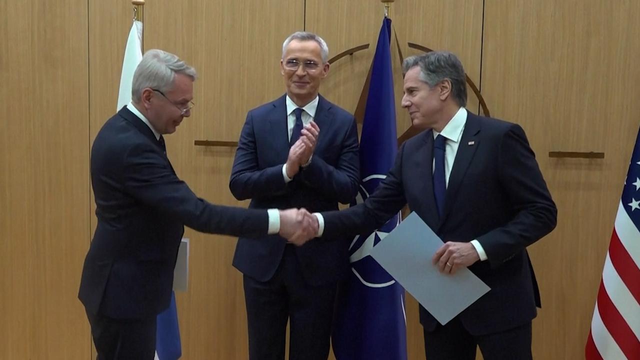 Beeld uit video: Zo trad Finland officieel toe tot de NAVO