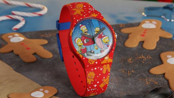 Affordable Swatch Simpons Watches, Winter Wonderland, Christmas