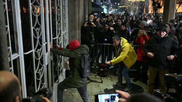 Protests in Serbia against the election results