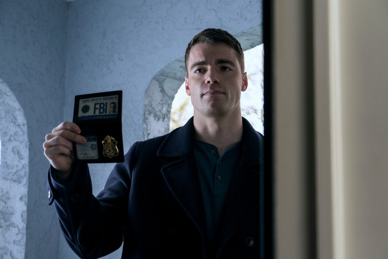 Gabriel Basso as FBI agent Peter Sutherland in the American drama series 