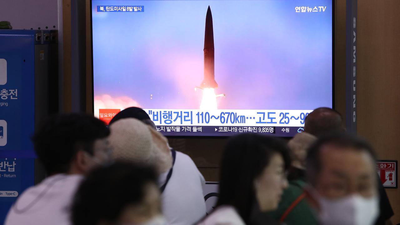 North Korea launches a ballistic missile towards South Korea  outside