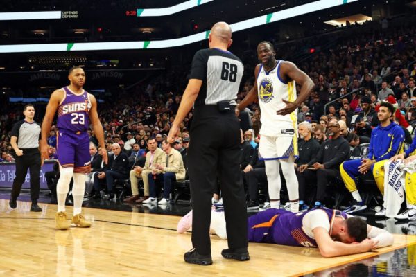 The Warriors’ Draymond Green was ejected against the Suns after hitting Jusuf Nurkic in the face