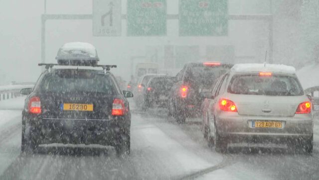 Traffic jams in the Alps due to the start of the Christmas holidays