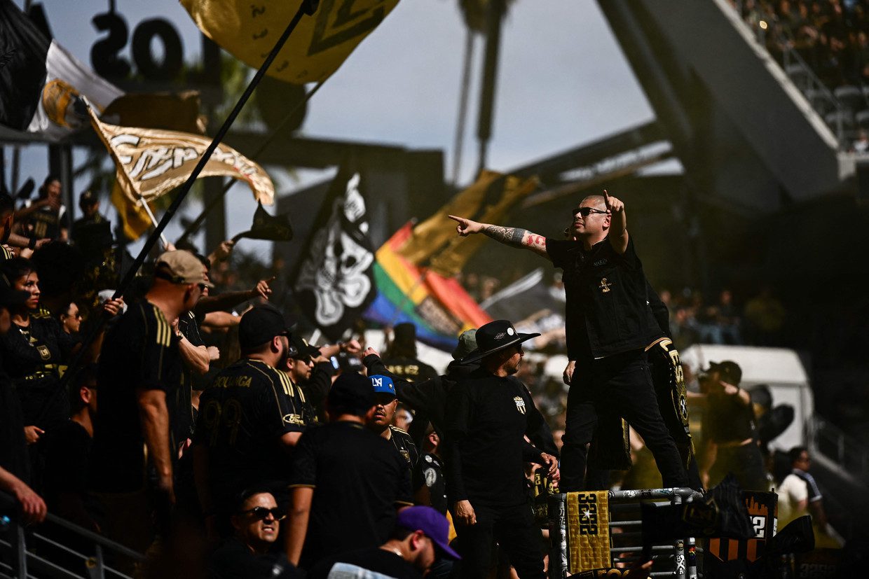 Los Angeles FC fans during the match against Seattle Sounders.  Image by AFP