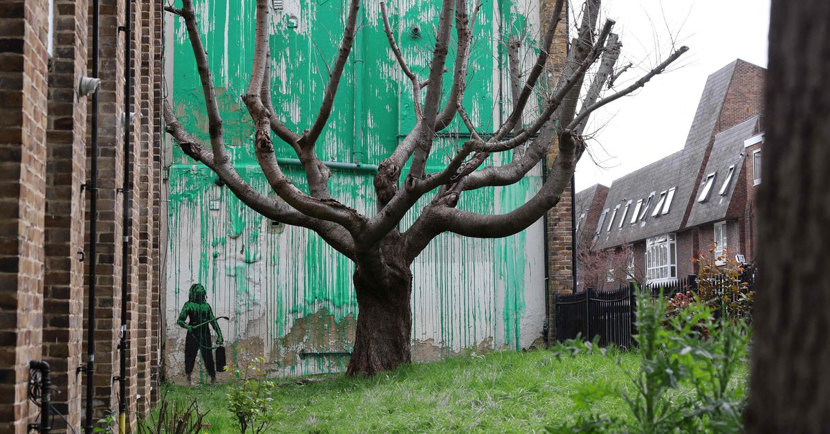 The mural in north London turns out to be a new artwork by Banksy