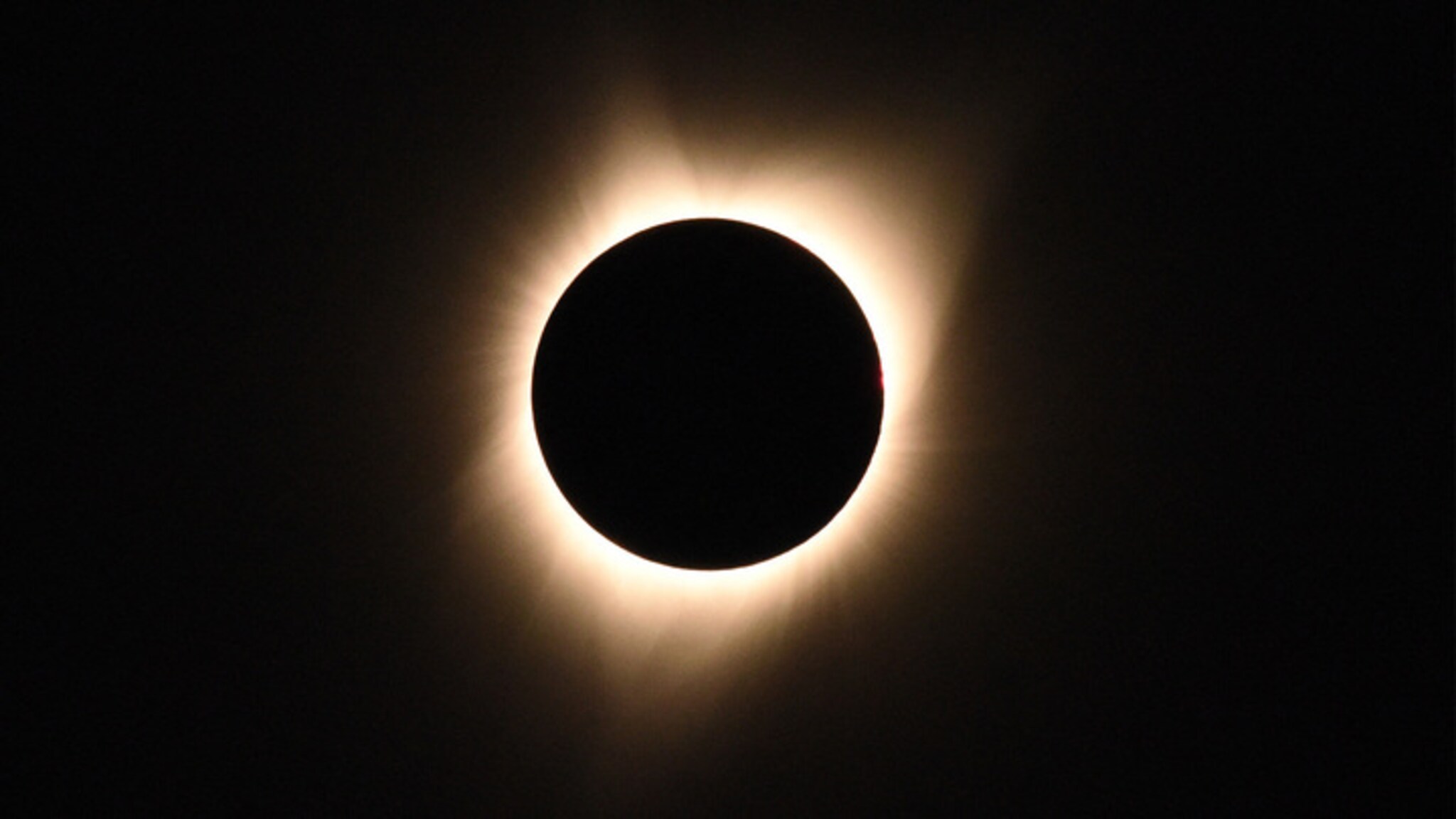 North America under a total solar eclipse