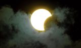 Solar eclipse over Caracas, Venezuela, on October 14, 2023.