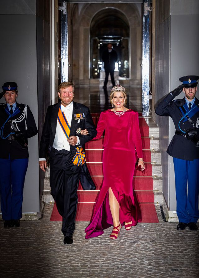 King Willem-Alexander of the Netherlands and Queen Máxima attend the Diplomatic Corps dinner