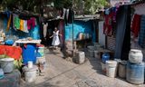 In a slum in New Delhi.