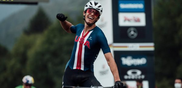 The United States won gold in the team relay on the opening day of the mountain bike world championships